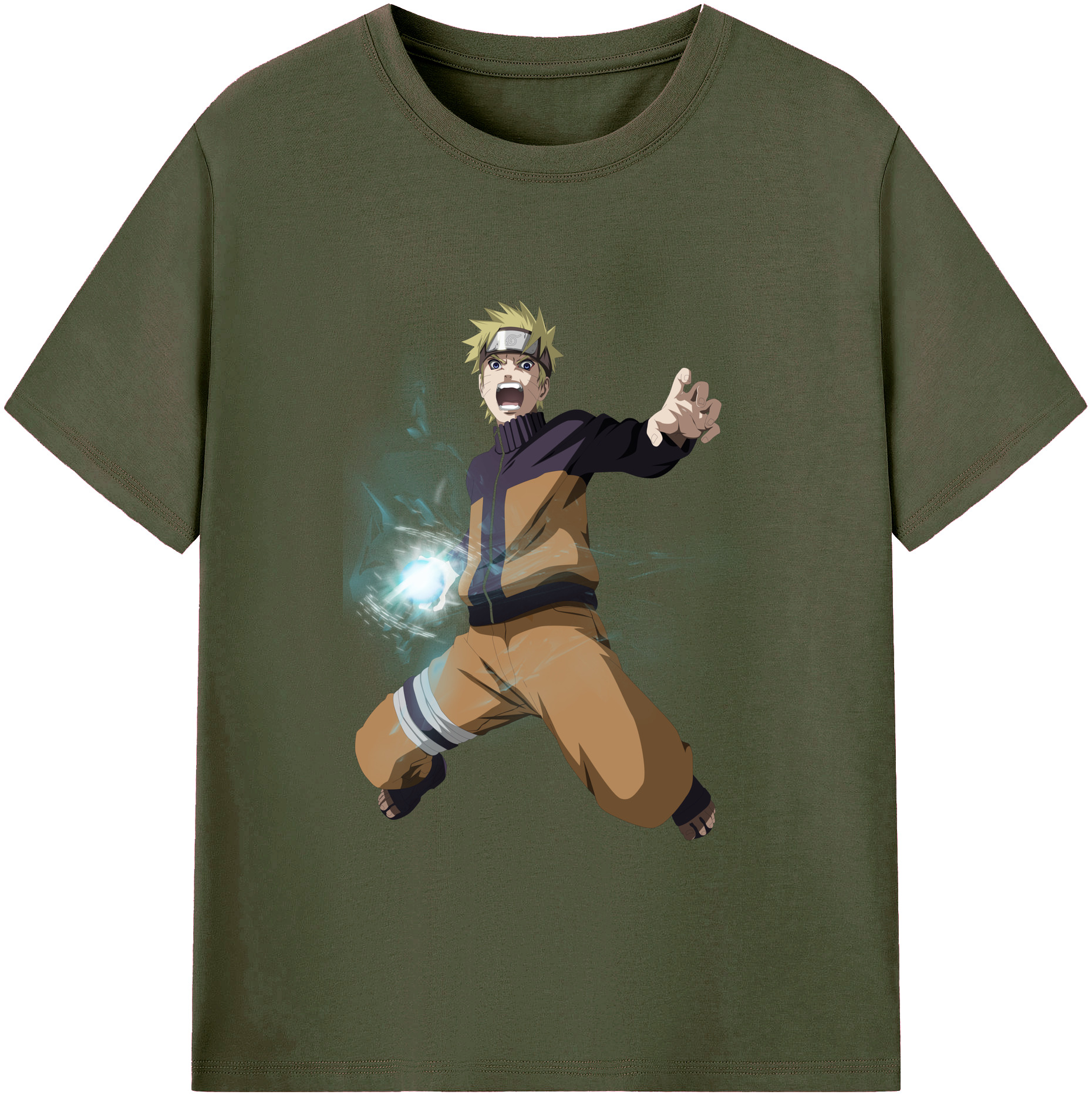 （画像用） NARUTO -ナルト- うずまき ナルト Uzumaki Naruto 綿100％ メンズ半袖Tシャツ｜肌触りやわらか＆通気性